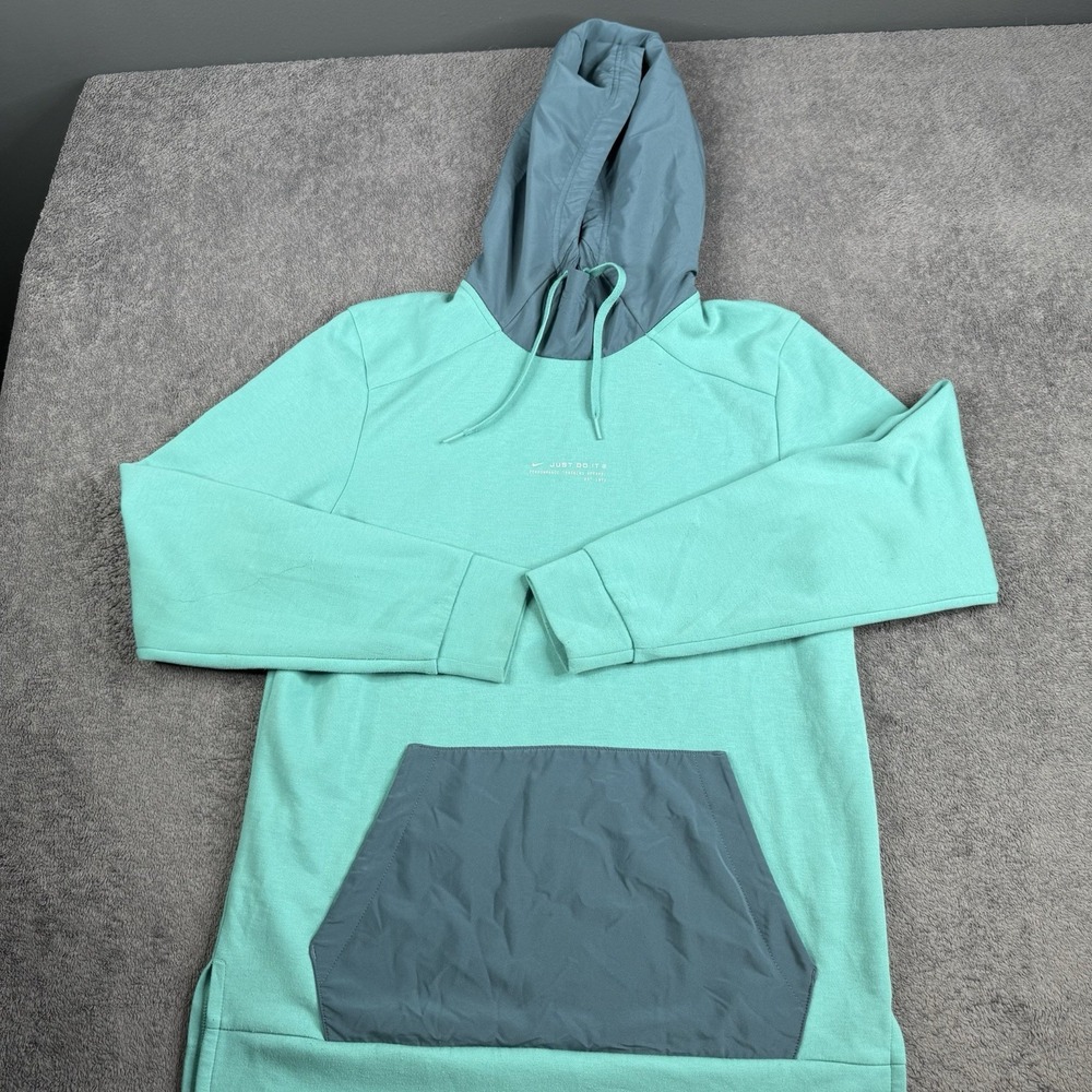 Nike Pullover Womens Medium Green Dri Fit Hoodie Element‎ Running Long Sleeve